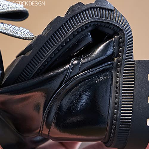 Toddler Little Big Kids Girls Winter Fashion Waterproof Leather Knee High Boots Outdoor Mid Calf Combat Riding Boots Shoes4