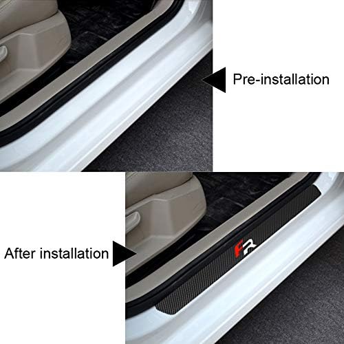 XHULIWQ 4PCS Waterproof Carbon Fiber Sticker Protective Car accessories Automobiles,For Seat FR+ Leon Ibiza cupra