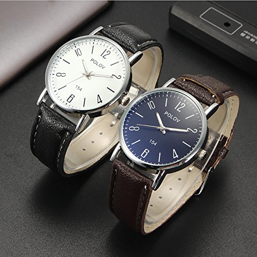 Relógio De Quartzo Pu Pulseira De Couro Relógio De Pulso