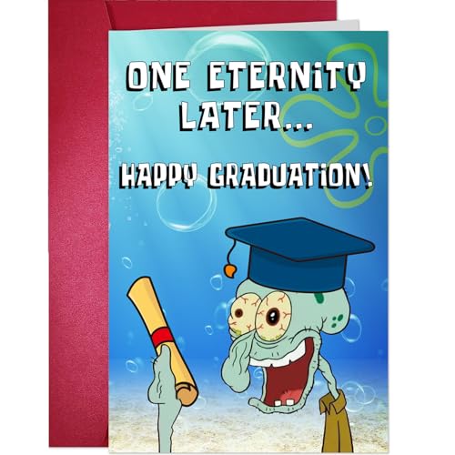 LoLoud Graduation Card, Funny Congrats Grad Card for Kindergarten Preschool 5th Graduation High School College Students PHD