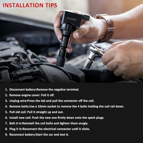 TAUXMZ Ignition Coil UF401 and Spark Plug NGK4469 Compatible with for INFINITI FX35 G35 I35 M35 QX4 / for Nissan 350Z Altima Frontier 3.5L 4.0L V6 Replacement for C1439 22448-AL615,Set of 6 by TAUXMZ - Image 7