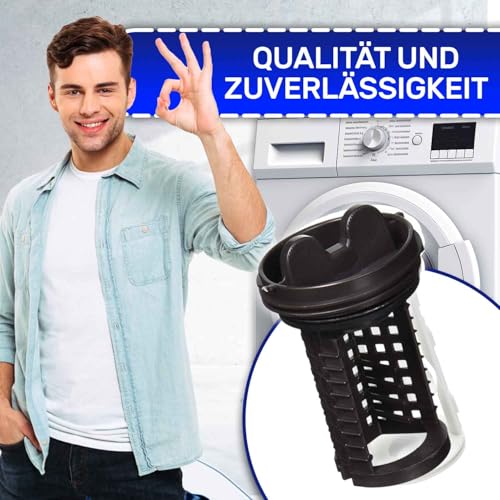 Flusensieb Waschmaschine für Ablaufpumpe 108 x Ø 68 mm mit dem Originalcode 383EER2001A 383EER2001F 5230EN3002A 5230EN3003A AGM75510601 für LG - Garantie 10 Jahre - MONTERAL