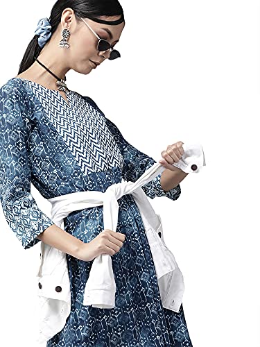 Image of INDO ERA Women's Cotton Printed Calf Length Anarkali Kurta(TTTTTTTTT1670)