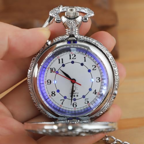Montre de poche LED à quartz à offrir comme cadeau pour les collectionneurs