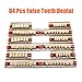 84 Pcs False Teeth Dental Complete Acrylic Resin Denture Teeth, 3 Sets Whole Teeth Synthetic Polymer Denture Tooth, 23 Shade A2 Upper + Lower Dental Materials for Replacement, DIY or Halloween