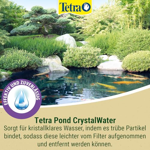 Tetra Pond CrystalWater - Wasserklärer gegen Trübungen für kristallklares Wasser im Gartenteich, 3 L
