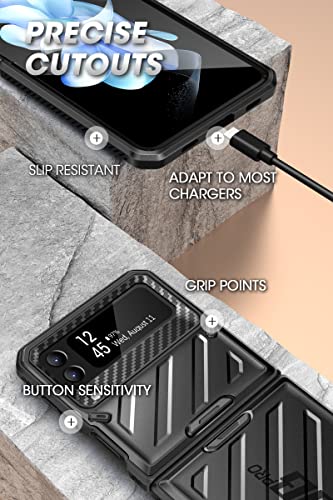 Supcase Unicorn Beetle Pro Series Case For Samsung Galaxy Z Flip 4 5G (2022), Full-Body Dual Layer Rugged Protective Case With Holster (Black) #TOP5