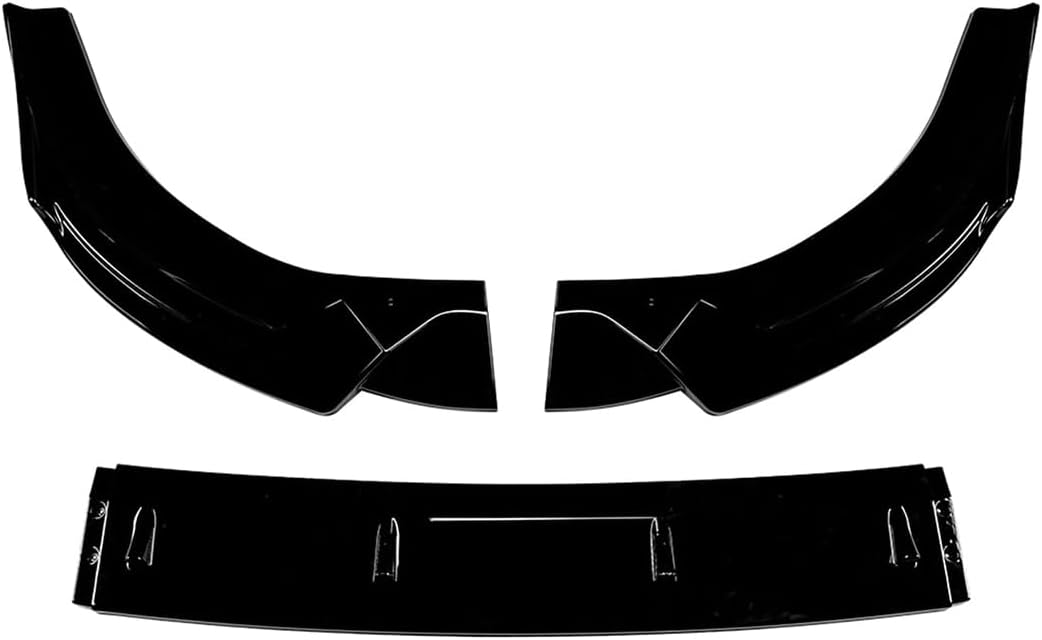 Front Bumper Lip Spoiler Splitter Diffuser Body Kit Compatible with Audi A6 C8 Sline 2018 2019 2020 2021 2022 2023 2024 2025, Glossy Black