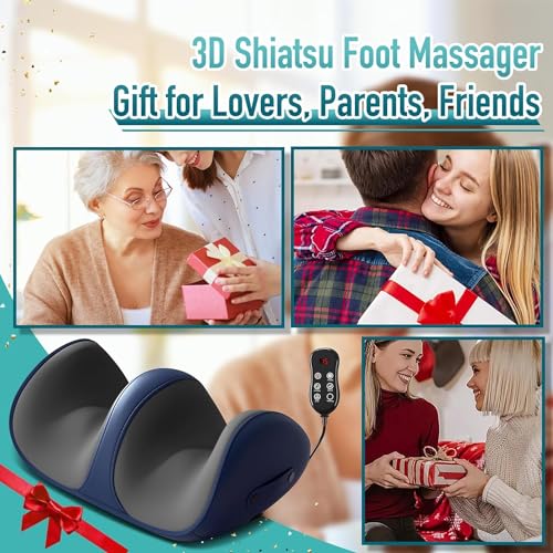Image of YOGIMOONI Shiatsu Foot Massager Machine With Heat,Foot And Calf Massager,Delivers Relief For Tired Muscles And Plantar,Deep Tissue Massager,Pain Relief,Promotes Blood Circulation Gifts For Women Men