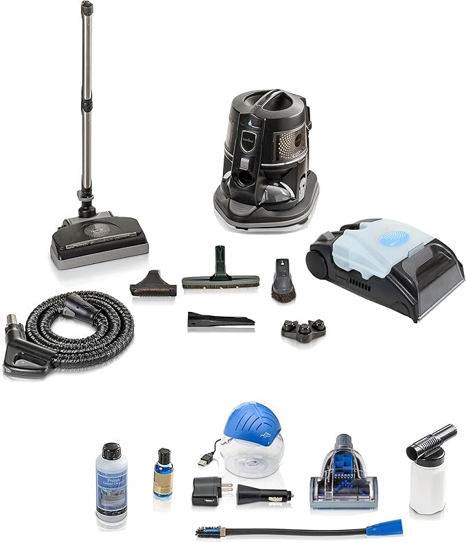 Rainbow E2 Black 2 Speed Model Type 12 Vacuum Cleaner with Aquamate Shampooer and 5 Year Warranty (Renewed)