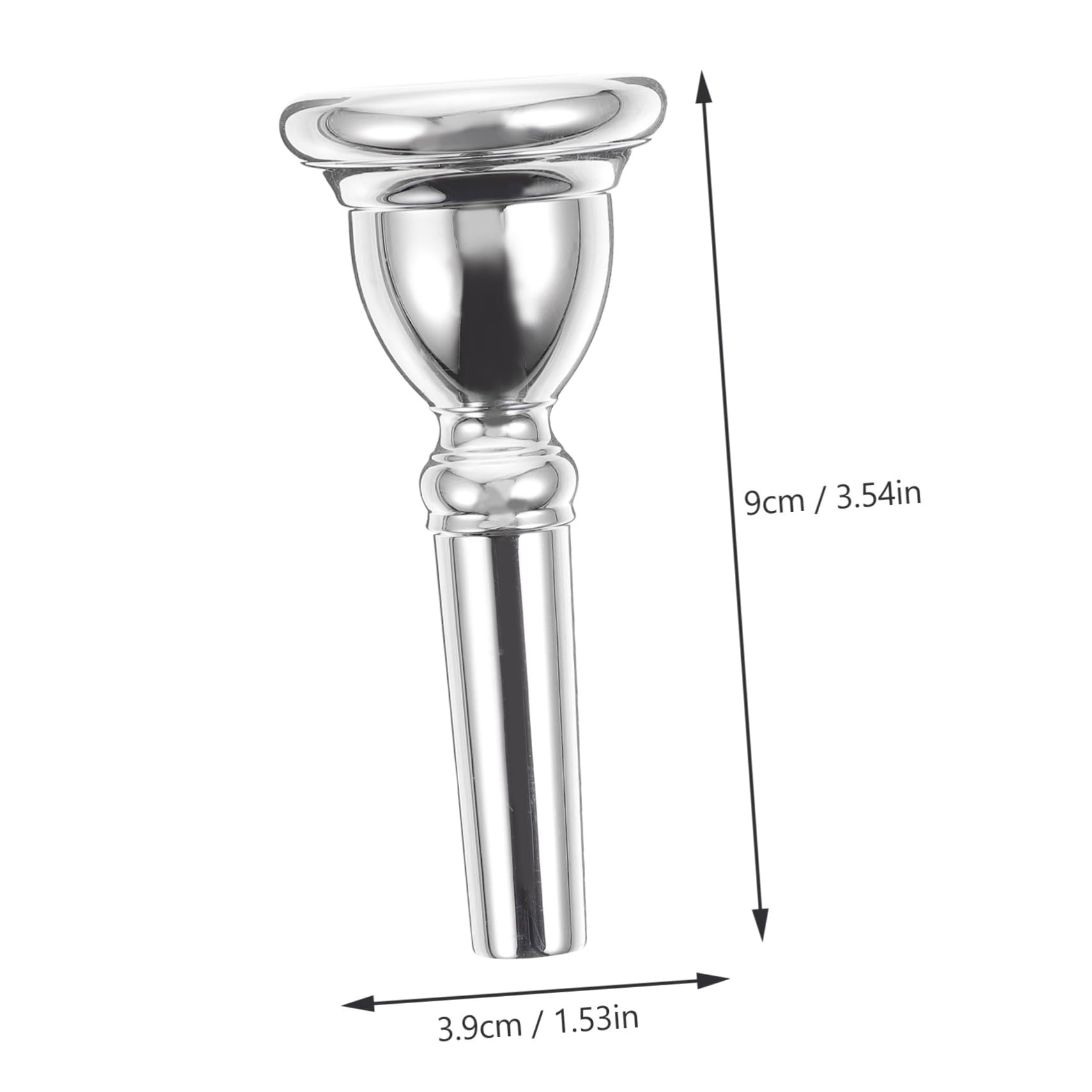 ibasenice Professional Euphonium Mouthpiece Durable Replacement Accessory for Wind Instruments Plated Finish for Concerts Schools and Band Practices