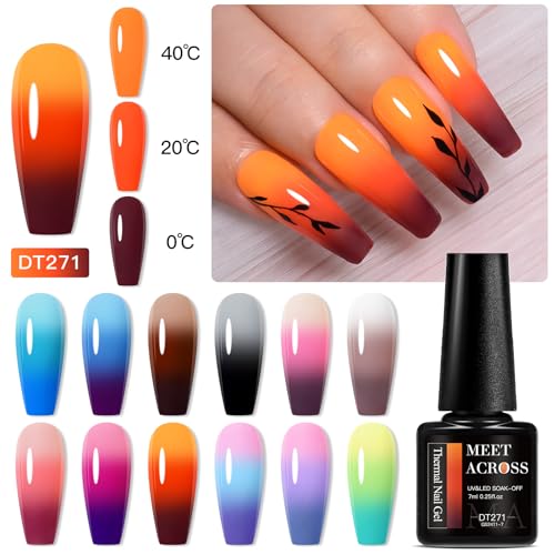 Set de esmaltes gel cambiantes MEET ACROSS 12 colores miniatura 2