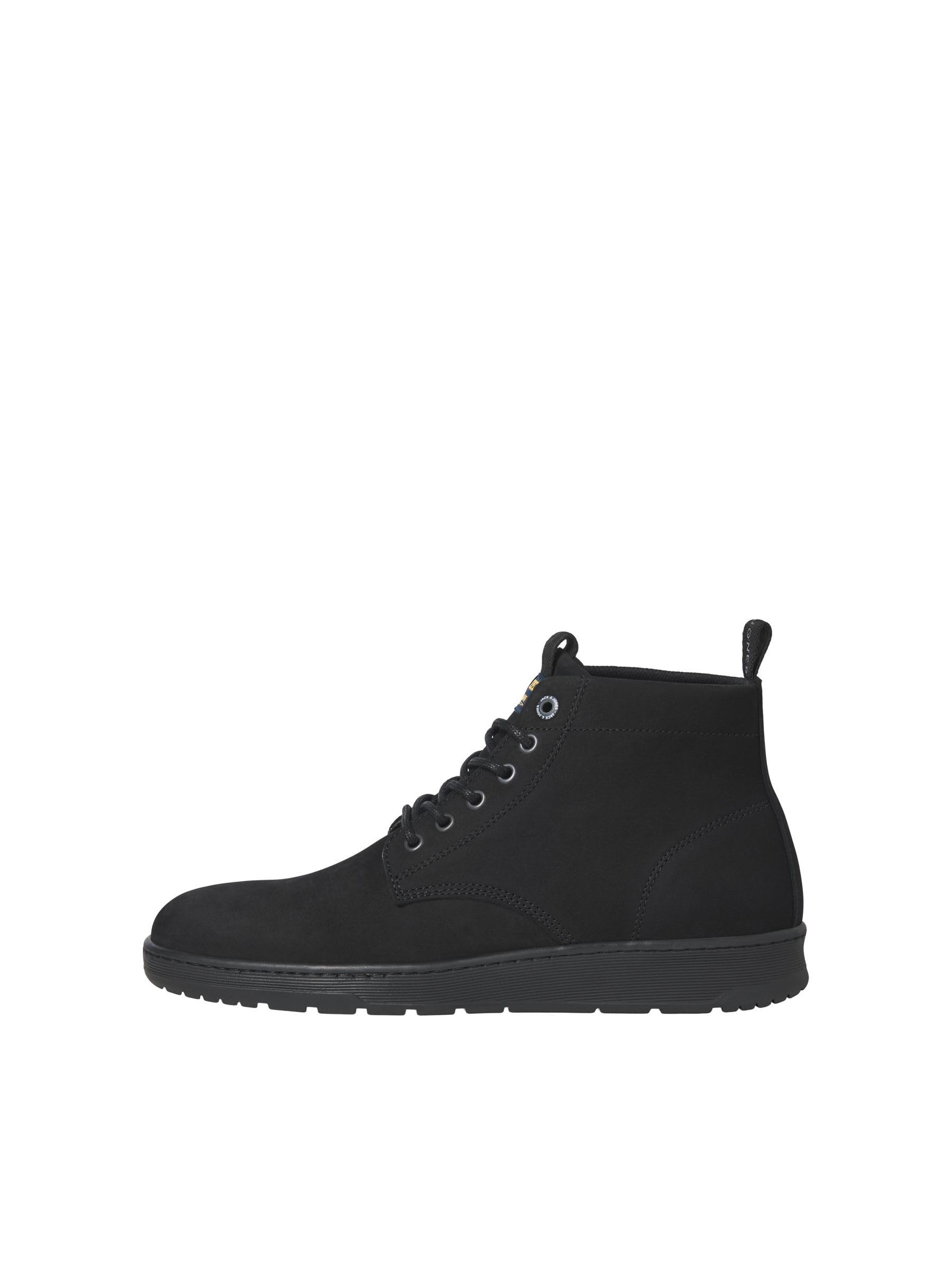 JACK & JONES Men's Jfwarnott Nubuck Boot Sn Ankle, Charcoal, 12 UK