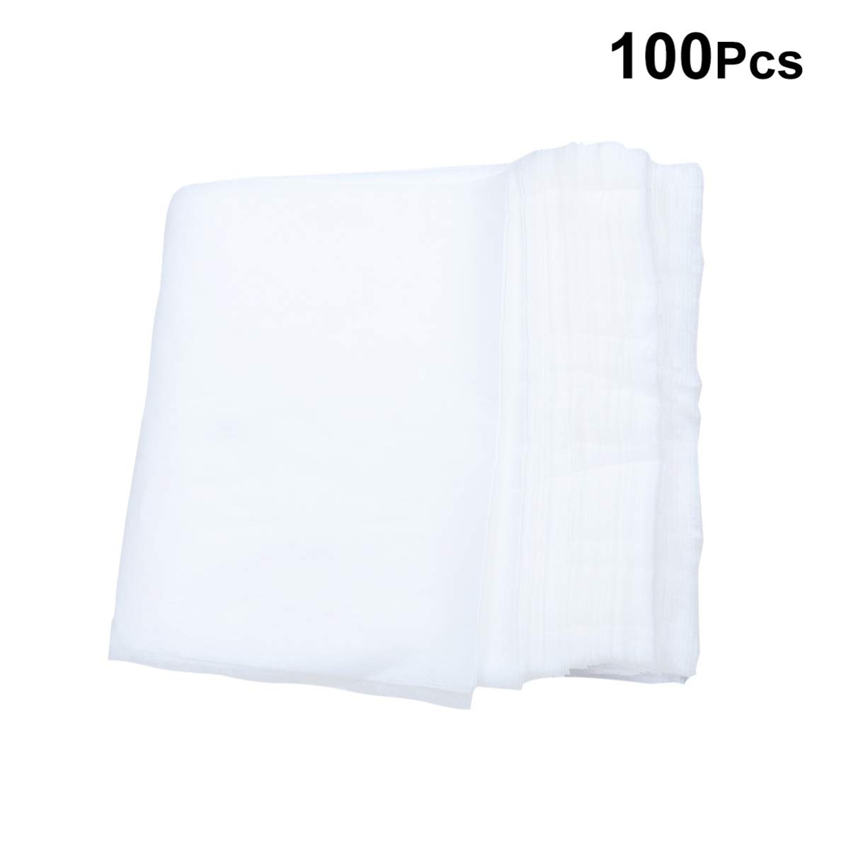 EXCEART 100pcs Towels Cleaning Rags Disposable Cleaning Towel Water Absorbent Towel Spa Salon Towel Disposable Towel Cleansing Cleaning Cloth White Travel