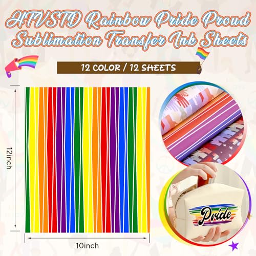 Papier de transfert par sublimation compatible Cricut Silhouette pour customisation textile LGBTQ - 4
