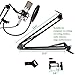 Lulu Home Mic Stand for Blue Yeti, Microphone Arm with Windscreen and Pop Filter Suspension Scissor Arm Stands for Studio Recording and Broadcasting, Blue Yeti Mic Stand
