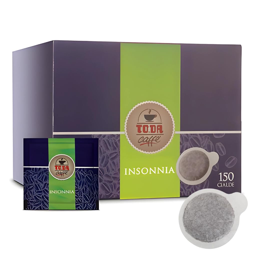 300 Cialde di Caffè compatibili con Macchine a Sistema ESE 44 mm To.da Miscela Insonnia, Compostabili in Filtrocarta | Espresso Italiano Monodose