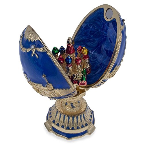 Bestpysanky The City Blue Enamel Royal Inspired Easter Egg 2.75 Inches #TOP2