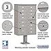 Cluster Box Unit 13 Doors Gray Alum