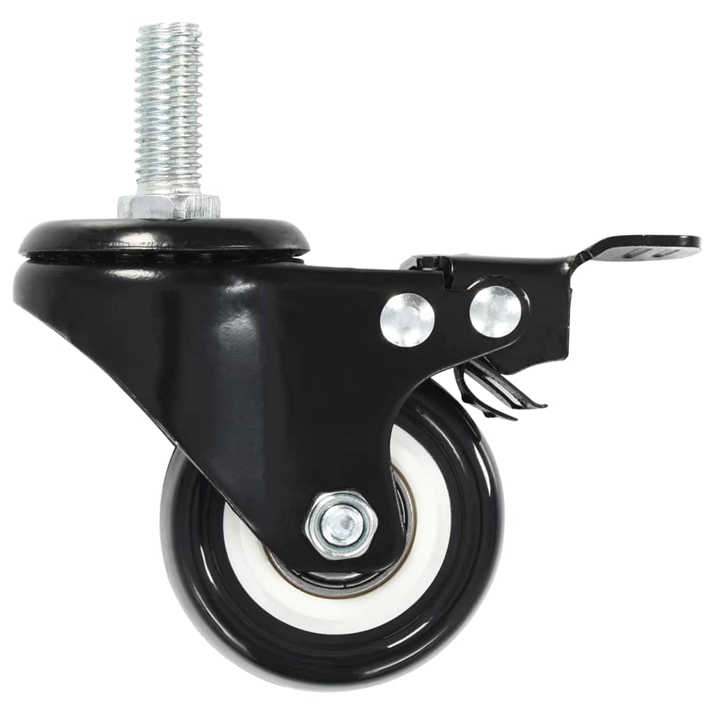 LAPOOH 8 STK. Lenkrollen mit Bremsen 50 mm, Transportrollen, Rollen Werkbank, Lenkrollen Für Möbel, Möbelrollen, Strandkorbrollen, Rollen Für Schirmständer,