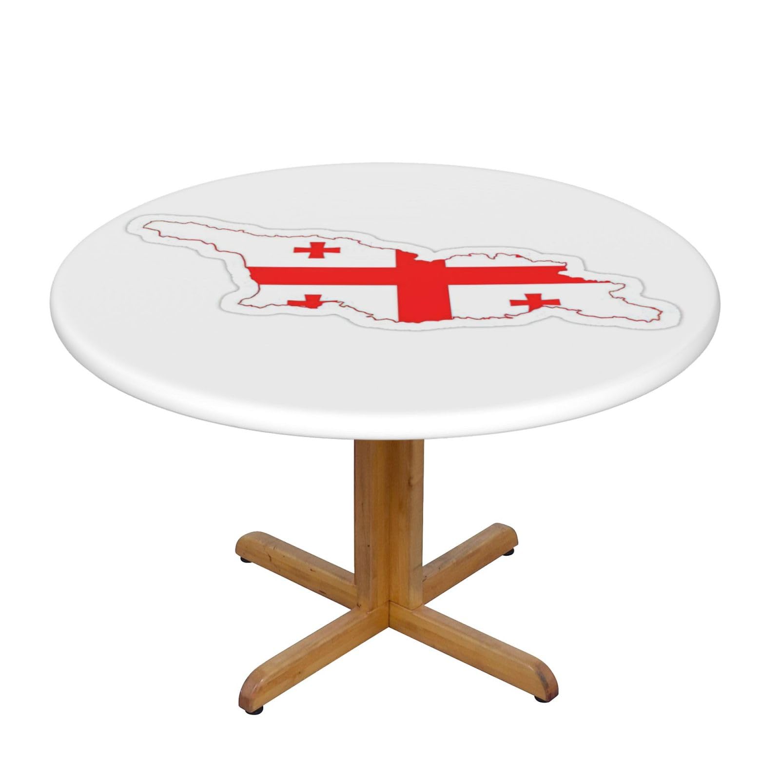 Flag Map Of Georgia Print Oxford Wipeable Tablecloth Oil-Resistant Outdoor Table Cover Reusable Birthday Table Protector