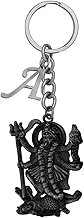 M Men Style Hindu Deity Powerful Mata Goddess Maha Kali Kalika Devi Initial Letter Alphabet - A Copper Zinc And Metal Keychain For Men And Women SKey2022379