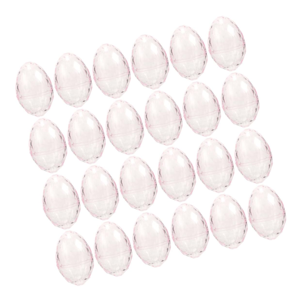 VILLCASE 24pcs Colorful Egg Box Fillable Ornaments Fillable Egg Shaped Ball Fillable Egg Ball Ornament for DIY Egg Shaped Ball Candy Boxes Easter Party Supplies Plastic Pink