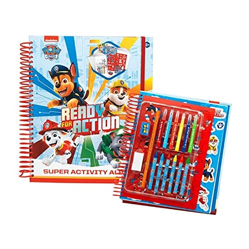 M.C. Paw Patrol Activity Buch 48 tlg. Malbuch Ausmalbuch Ringbuch Stifte...