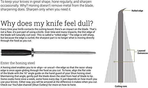 Shun Cutlery Premier Grey 5-Piece Starter Block Set, Kitchen Knife & Knife Block Set, Includes 8” Chef's Knife, 4” Paring Knife, 6.5” Utility Knife, & Honing Steel, Handcrafted Japanese Kitchen Knives #TOP6