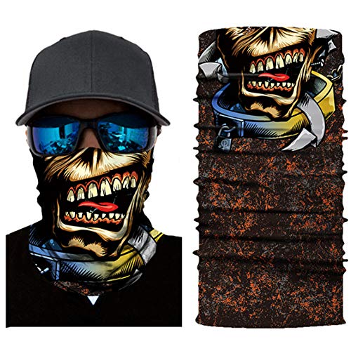 PIPITREE Face Mask Bandana Motorcycle Face Mask for Men Women Half Face Mask Sun UV Dust Wind Protection Breathable Rave Face Scarf Neck Gaiter for Biker Riding