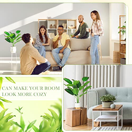 Hanaive 4 Pieces Artificial Bird Of Paradise Plants Tropical Banana Tree Artificial Plant Green Large 18 Leaves 32 Inch Tall Faux Palm Plant Leaf For Wedding Outdoor Decoration #TOP4