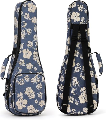 Sac Coloré pour Ukulélé 26 Pouces, Housse pour Ukulélé, Soprano Etui Ukulélé, Rembourré pour Ukulélé avec Bretelles Réglables, Rembourrage épais et...