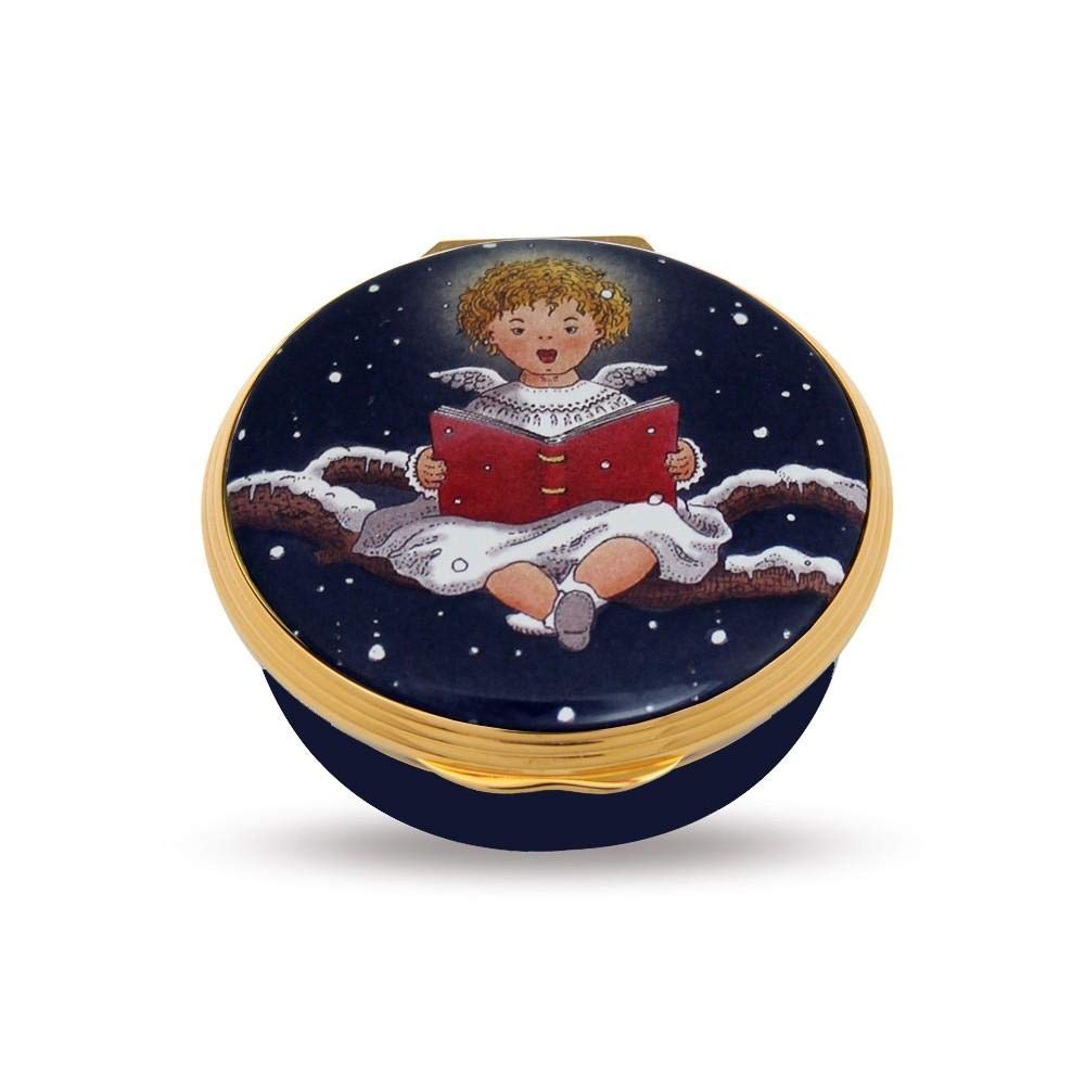 Halcyon Days "Cherub Singing" Enamel Box