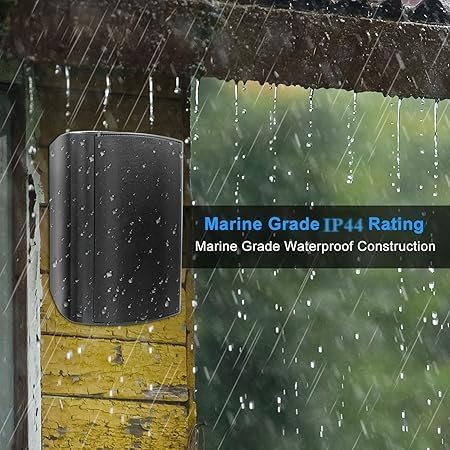 Herdio 6.5 Inch 400W Outdoor Speakers Wired Waterproof with Powerful Bass,Wall Mount Speakers for Patio Garage Covered Deck,All-Weather(Pair,Black) - Image 5