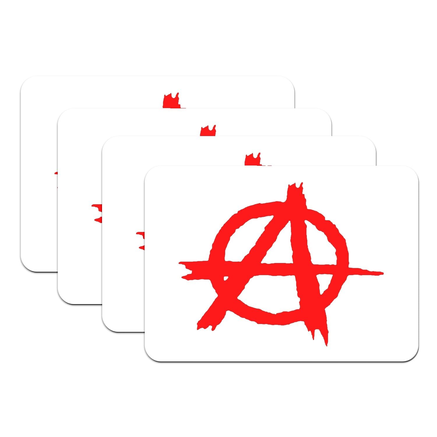 Sets de table Anarchy lot de 4 grands dessous en caoutchouc 39,5x28,5 cm