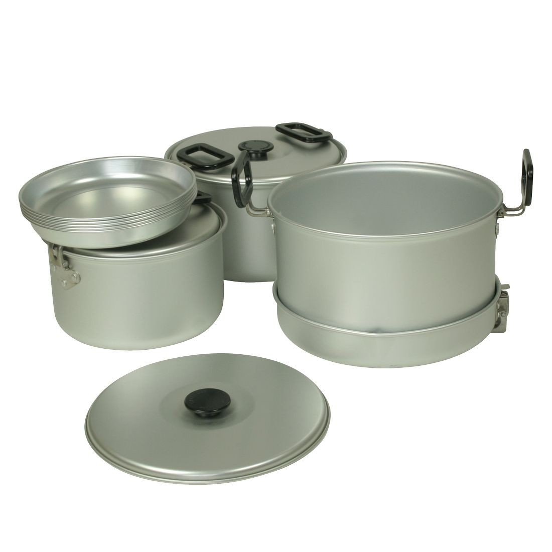 10T Camping Topfset Pfannenset 12-TLG. für 4-5 Personen, Outdoor Kochset mit Antihaft-Aluminium, ideal für Camping und Trekking