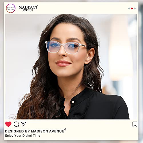 Image of Madison Avenue Blue Light Blocking Glasses Lightweight Computer Game Eyeglass,Anti Eyestrain & UV Glare