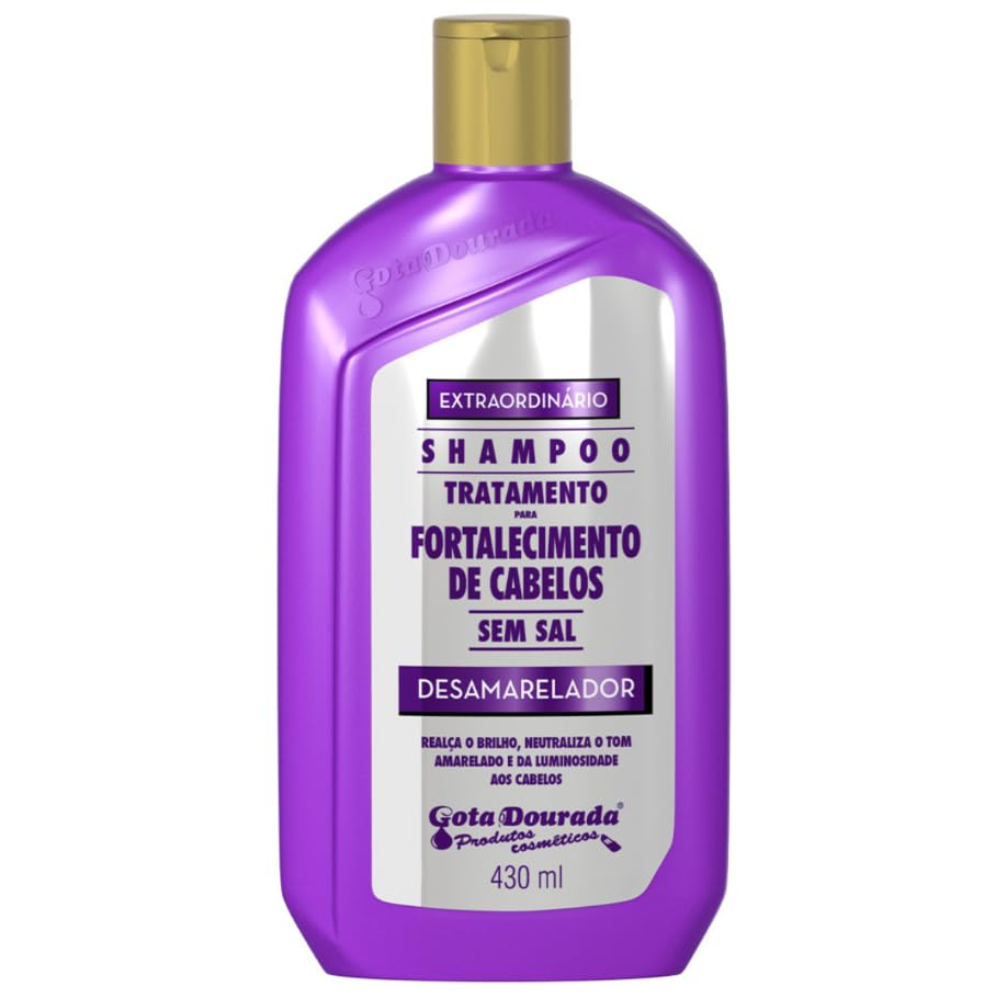 Shampoo Gota Desamarelador Matizador 430ml para Cabelos Danificados