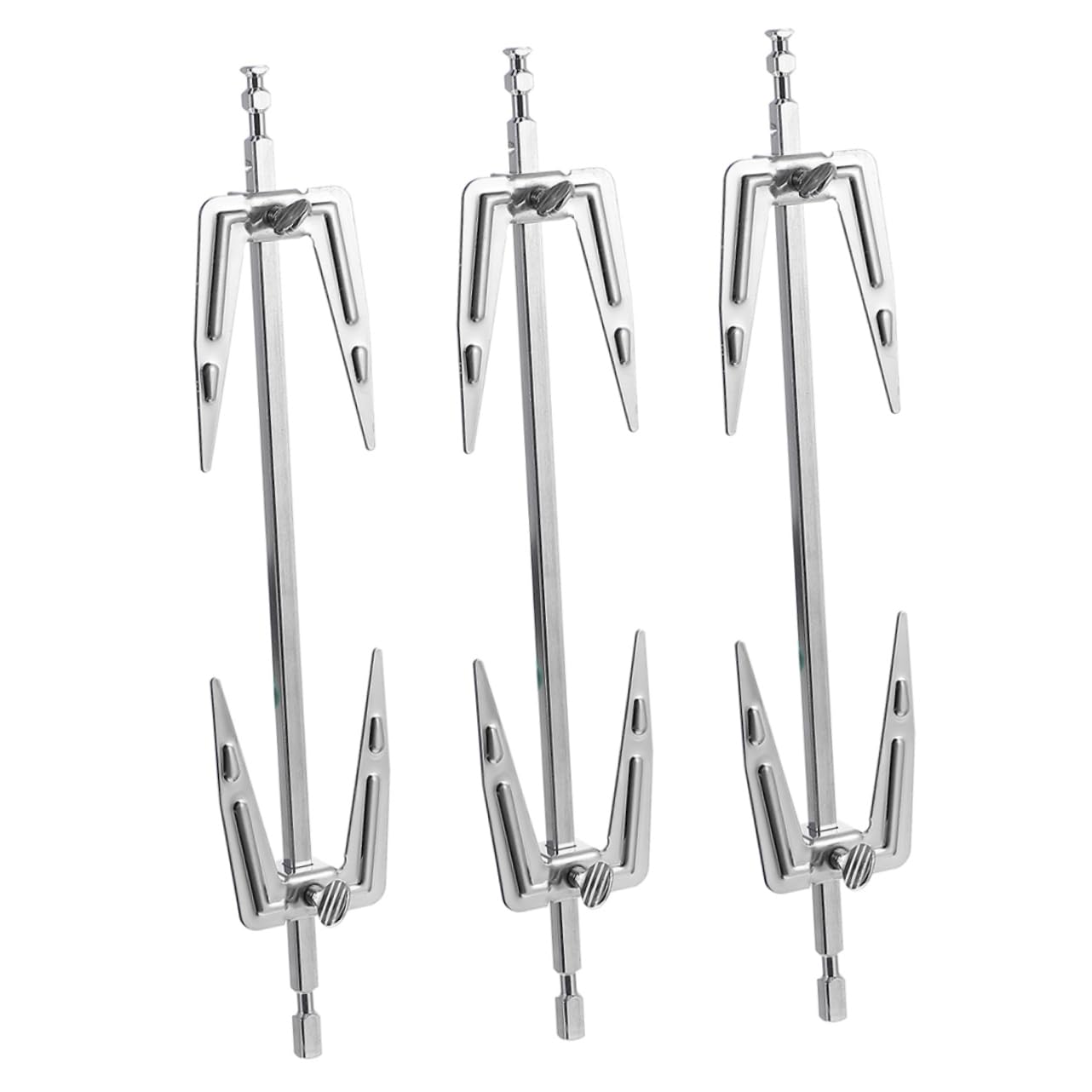 Hemobllo 3pezzi Fork per Barbecue in Acciaio Inox Forchetta per Aria Friggere Utensili da Campeggio Grigliata Facile Spiedini per Barbecue Design Robusto