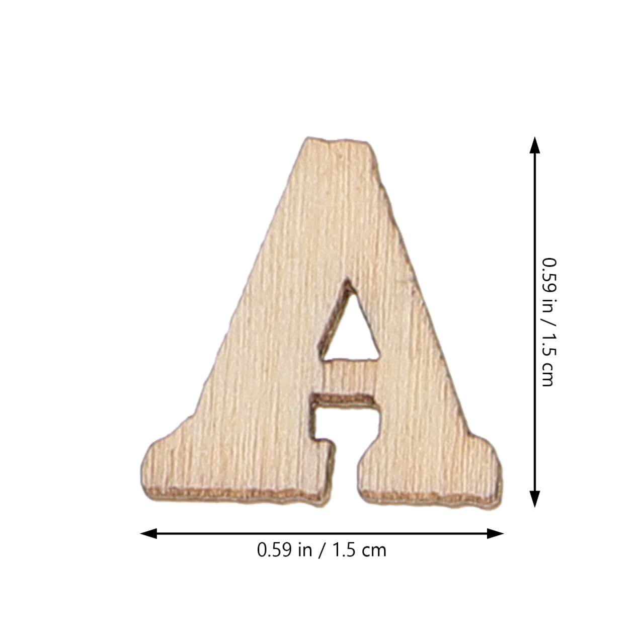 ULTECHNOVO 200Pcs Wooden Alphabet Letters for Crafts 0.59In Natural Wood Slices DIY Scrapbooking Embellishments Educational Toy Decor - Image 2