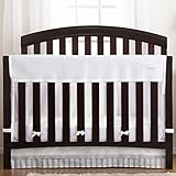 BreathableBaby | Railguard Plus Rail Cover and Liner | Helps Prevent Baby From Gnawing on Wood Rails |Helps Prevent Arms and Legs from Getting Stuck Between Crib Slats | White