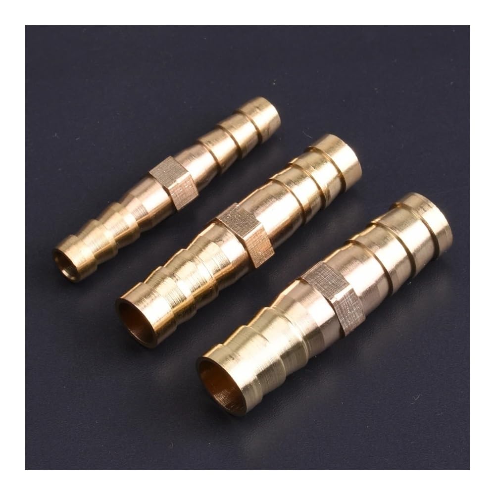 Brass Straight Hose Pipe Fitting Equal Barb 3mm 4mm 5mm 6mm 8mm 10mm 16mm 19mm 25mm Gas Copper Barbed Coupler Connector Adapter NWPNLXEA(One Size,16-14mm)