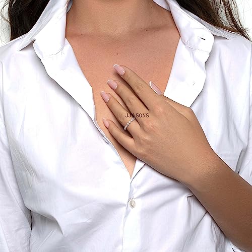 2.3MM Round Cut Genuine Moissanite Wedding Band, Full Eternity Band in 14K Solid Gold, VVS1 Clarity D Color Moissanite With Shared Prong Classic, Designer, Statement Band2