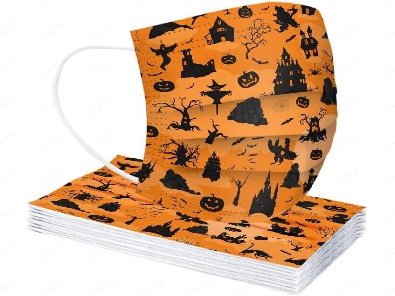 Miniatura 5 de 50 cubrebocas desechables con estampado floral de primavera con diseños para adultos, 3 capas con alambre para la nariz