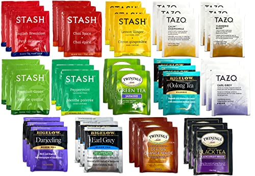 Assorted Tea, Tea Sampler Gift Set Box – Tea Bags Individually Wrapped, Tea Gifts, Tea Variety Pack, Herbal Tea, Black Tea, Decaf Tea, Green Tea, And Oolong Tea (42 Count) #TOP3