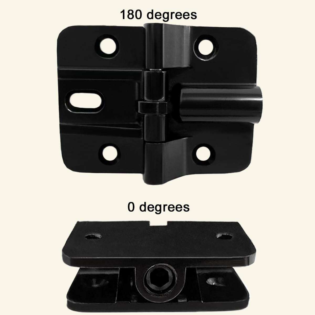 Zinc Alloy 180 Degree Folding Hinge,Locking 90 Degree Hinge 4 Pcs,Bifold Door Hardware Suitable for Folding Tables,Pet Gates,Small Fence Gates,Mechanical Equipment,etc