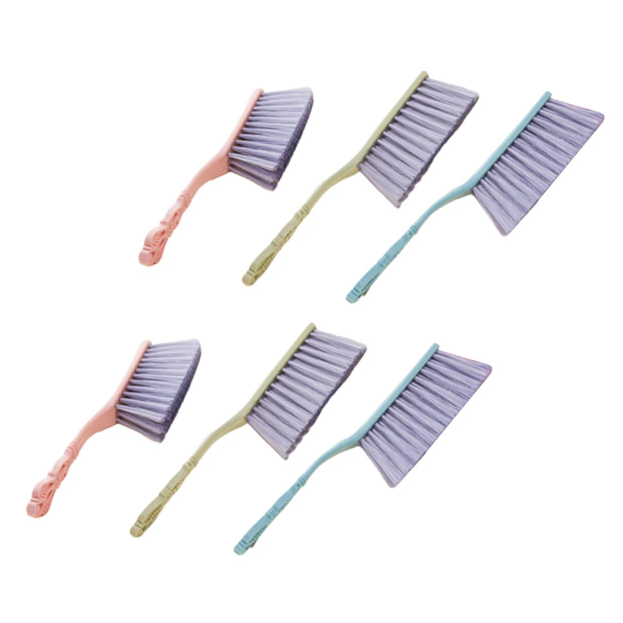 SHERCHPRY Thickened Handle Bed Brush 6pcs Sofa Brush Set Upholstery Easy to Store Non-damaging to Surface