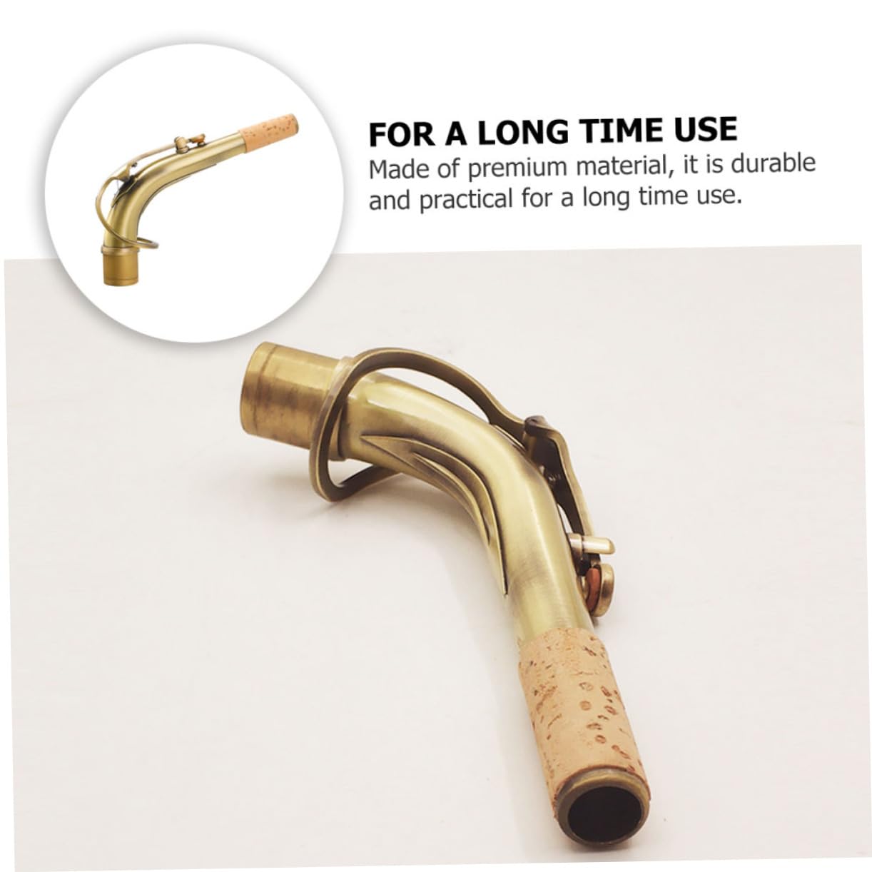 SUPVOX Sostituzione Collo Ottone Per Sassofono Con Accessorio Antico Per Performance Musicali Riduce La Perdita Aria e Migliora Suono