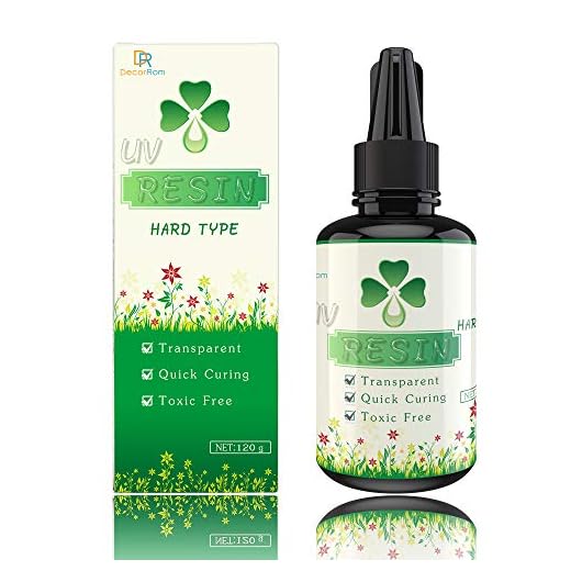 UV Resin - Crystal Clear Hard Type Glue Ultraviolet Curing Resin for DIY Jewelry Making Craft Decoration - Transparent Solar Cure Sunlight Activated Resin for Resin Mold, Casting and Coating - 120g