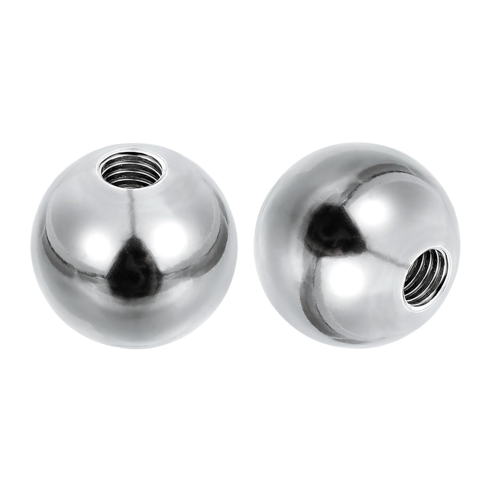 PATIKIL M8x30mm Ball Nuts Knob, 2pcs 304 Stainless Steel Round Solid Blind Hole Decorative Screw Cap Cover Machinery Handle Hardware